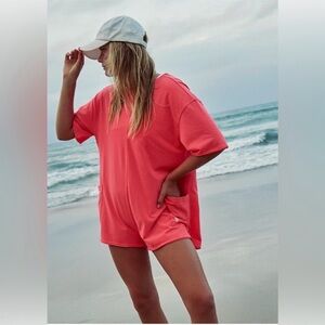 Free People Movement Hot Shot Tee Romper - Large